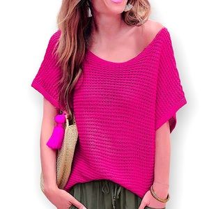 Hot Pink Knot Top